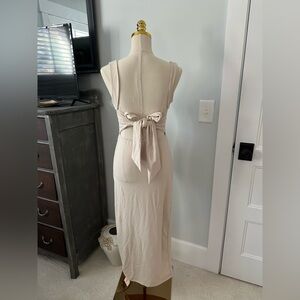 SHEIN Brand Elegant Cream Sleeveless Dress Size Small